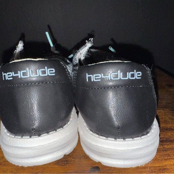 Hey Dude Women's Knit Sneakers - Black and White - Picture 3 of 4